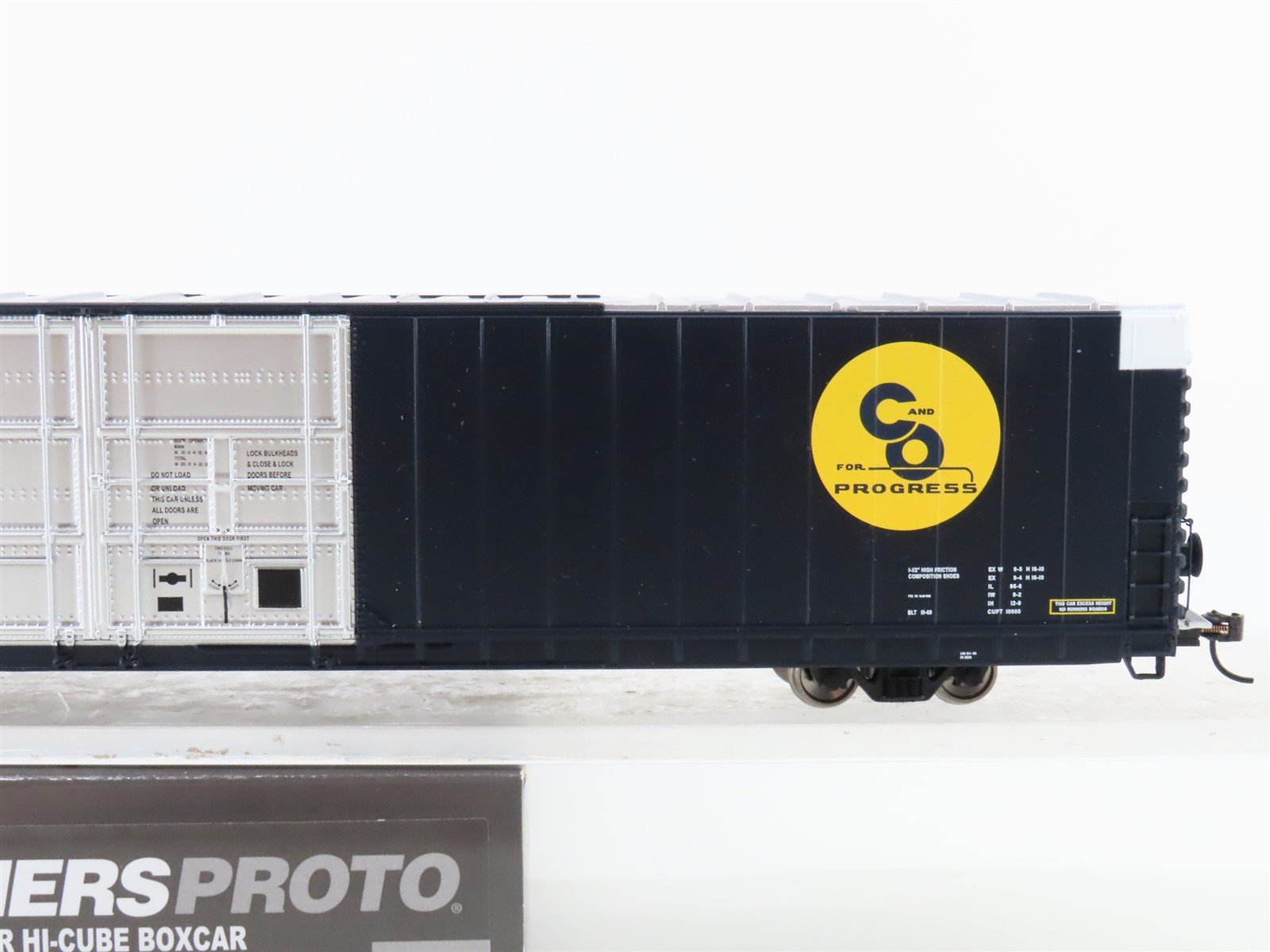 HO Scale Walthers Proto 920-102113 C&O Railway 86' P-S Hi-Cube Boxcar #493949