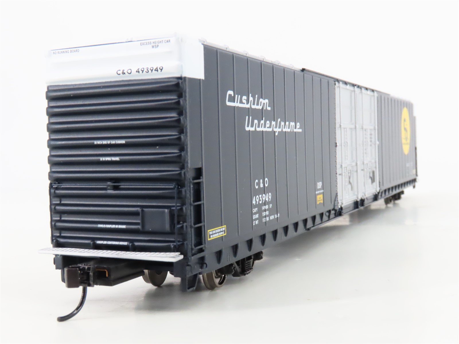 HO Scale Walthers Proto 920-102113 C&O Railway 86' P-S Hi-Cube Boxcar #493949