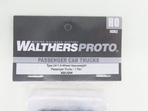 LOT of 9 HO Walthers Proto 920-2204 Type 2411 6-Wheel Passenger Truck Packs