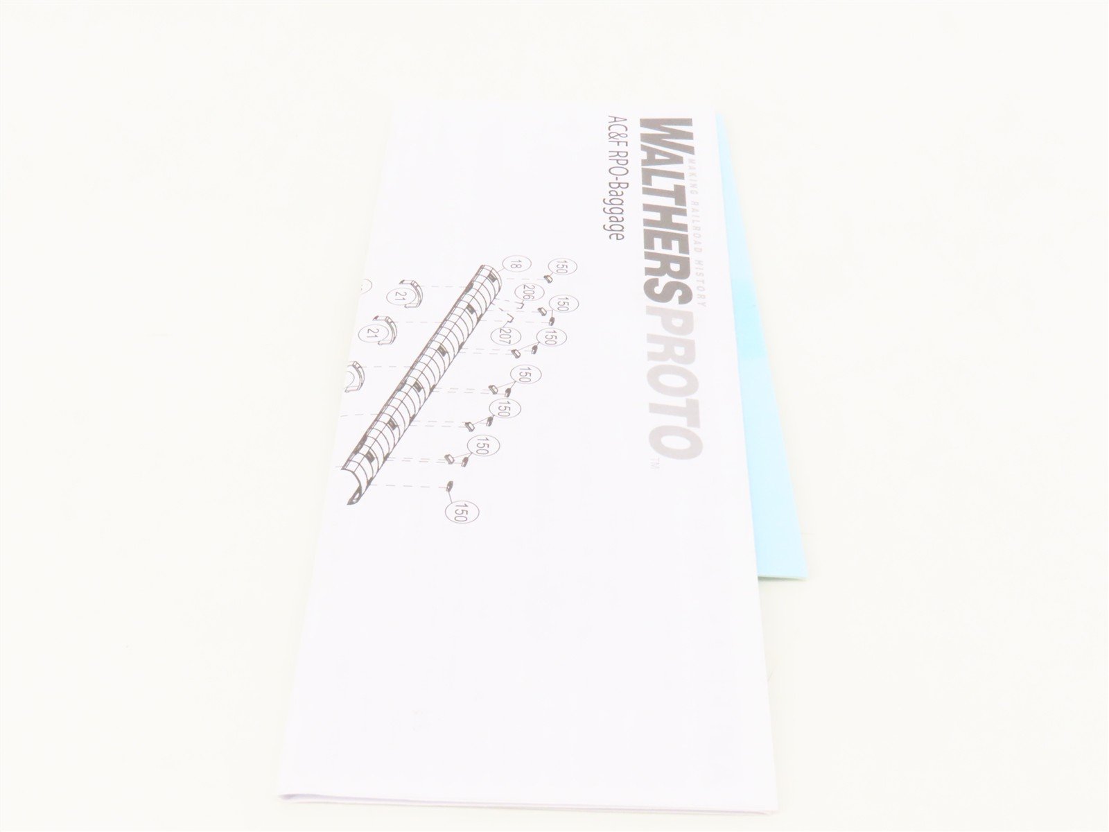 HO Walthers Proto 920-9360 PM Pere Marquette 85' RPO Baggage Passenger Car