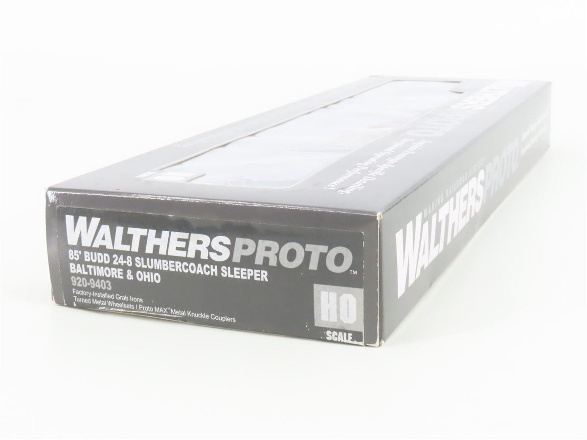 HO Walthers Proto 920-9403 B&amp;O Baltimore &amp; Ohio 85&#39; Budd Slumbercoach Passenger
