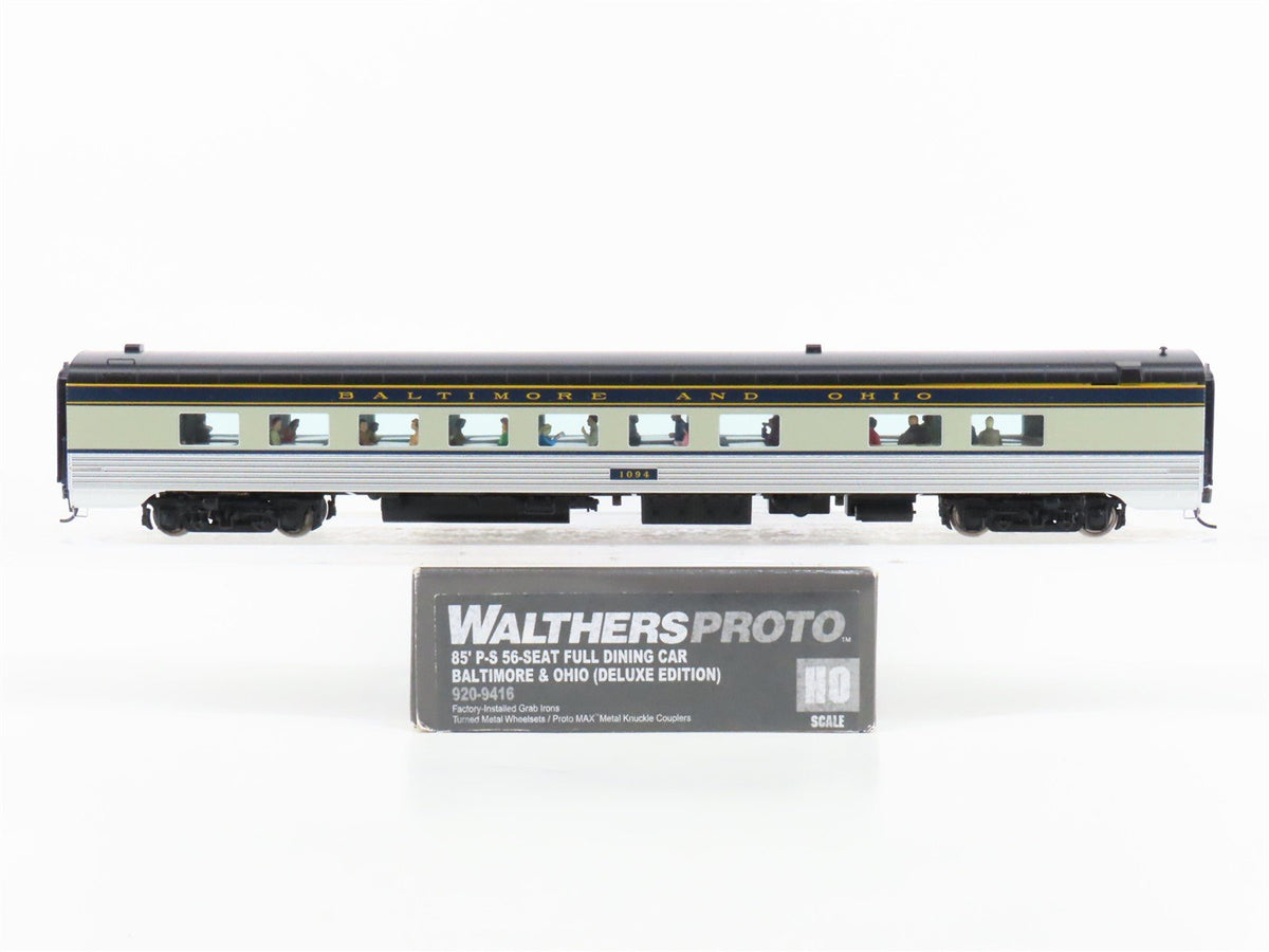 HO Scale Walthers Proto 920-9416 B&amp;O 52-Seat Diner Passenger #1094 w/ Lighting