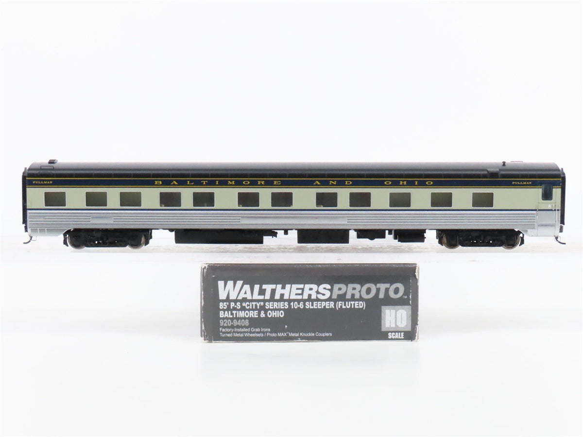 HO Walthers Proto 920-9408 B&amp;O Baltimore &amp; Ohio PS Fluted 10-6 Sleeper Passenger