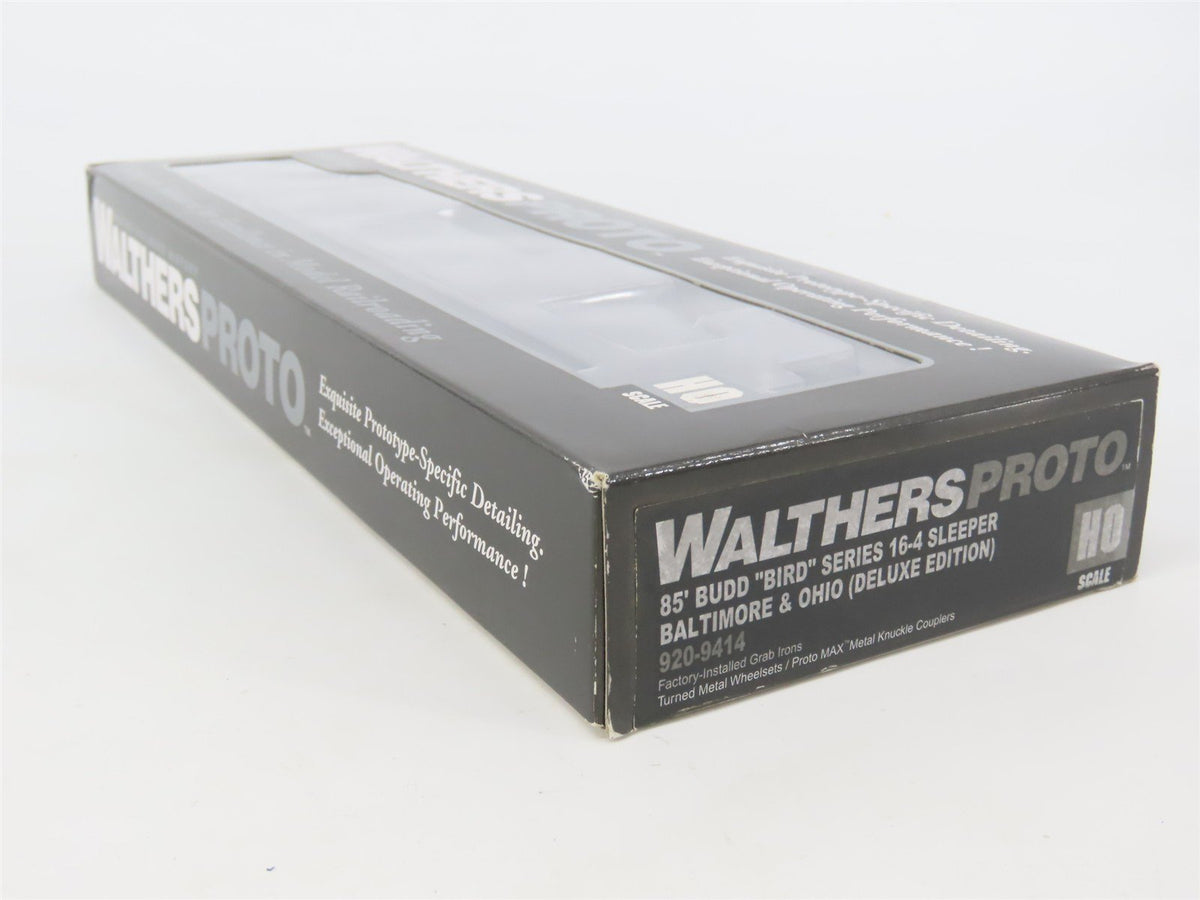 HO Walthers Proto 920-9414 B&amp;O Budd 85&#39; Sleeper Passenger &quot;Robin&quot; w/ Lighting