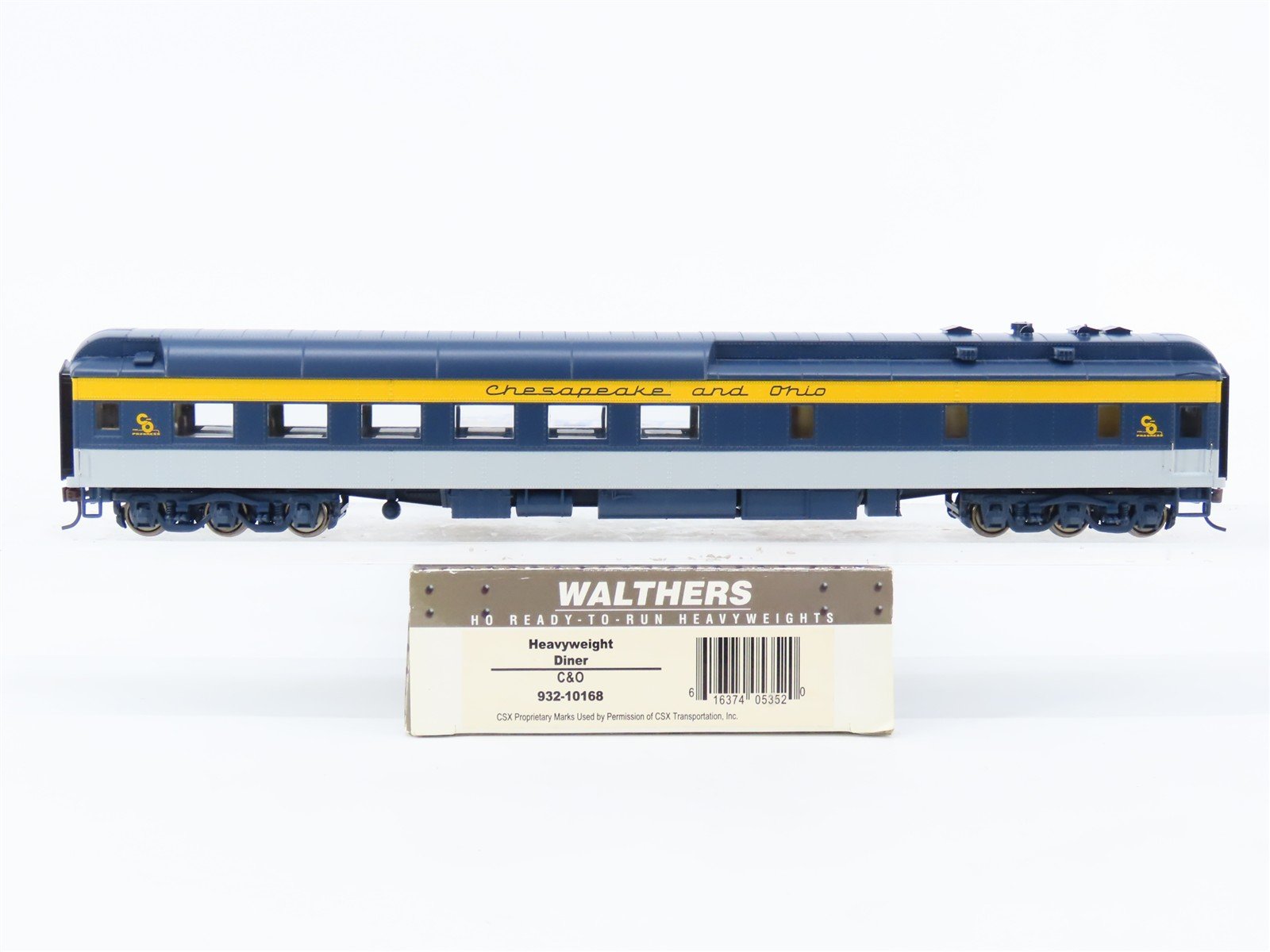 HO Scale Walthers 932-10168 C&O Chesapeake & Ohio Heavyweight Diner Passenger
