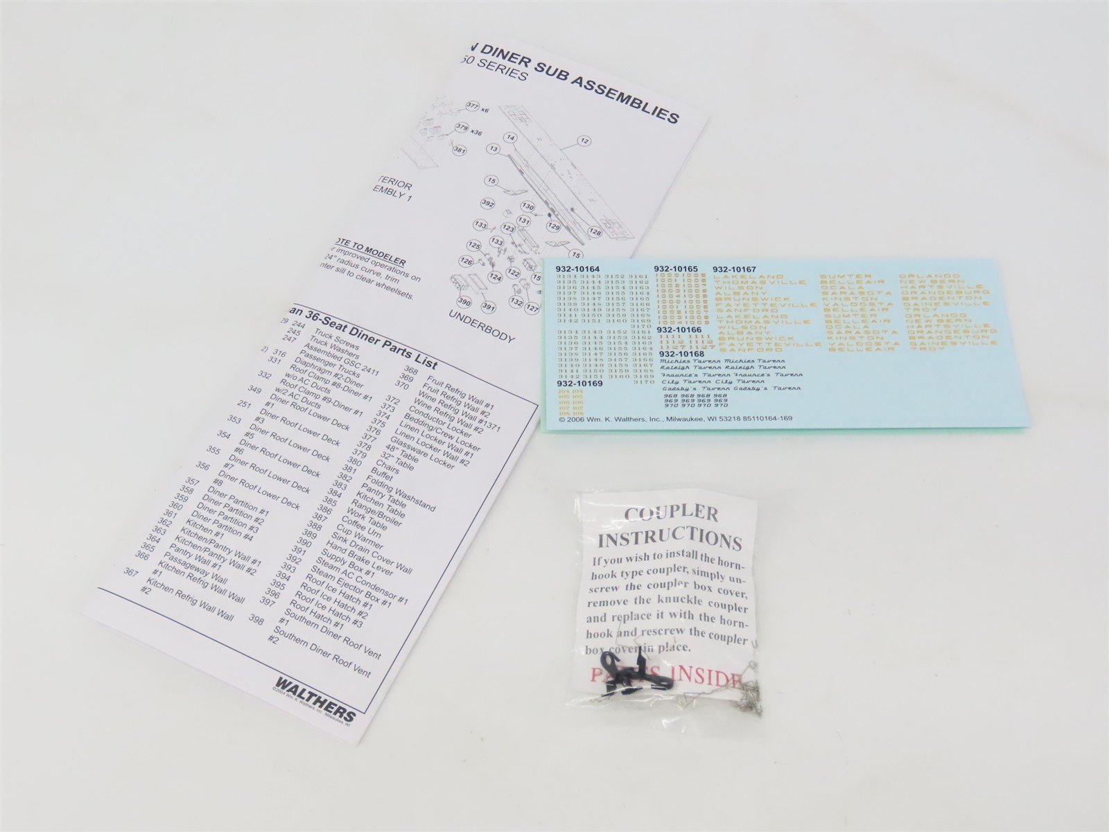 HO Scale Walthers 932-10168 C&O Chesapeake & Ohio Heavyweight Diner Passenger