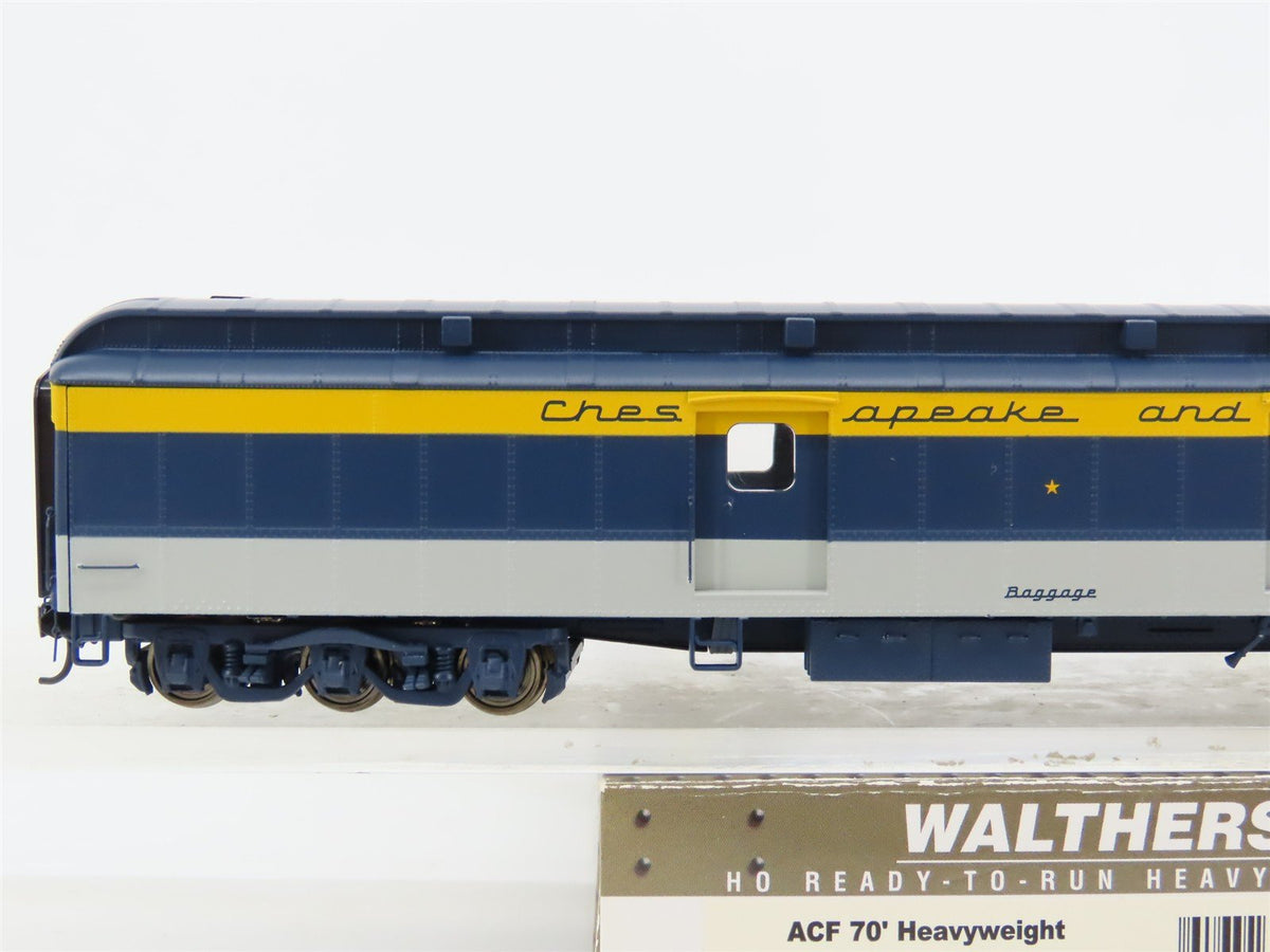 HO Walthers 932-10168 C&amp;O Chesapeake &amp; Ohio 70&#39; Heavyweight Baggage Passenger