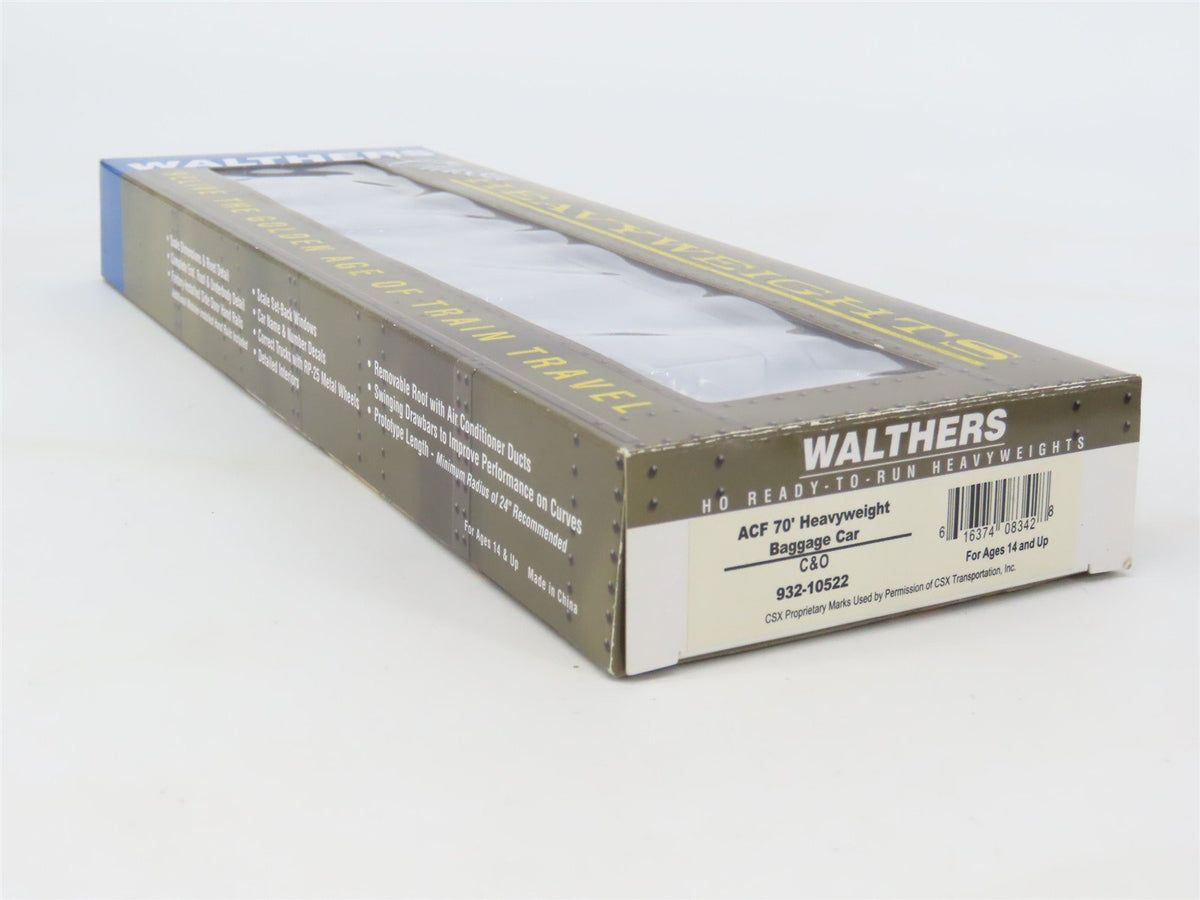 HO Walthers 932-10168 C&amp;O Chesapeake &amp; Ohio 70&#39; Heavyweight Baggage Passenger