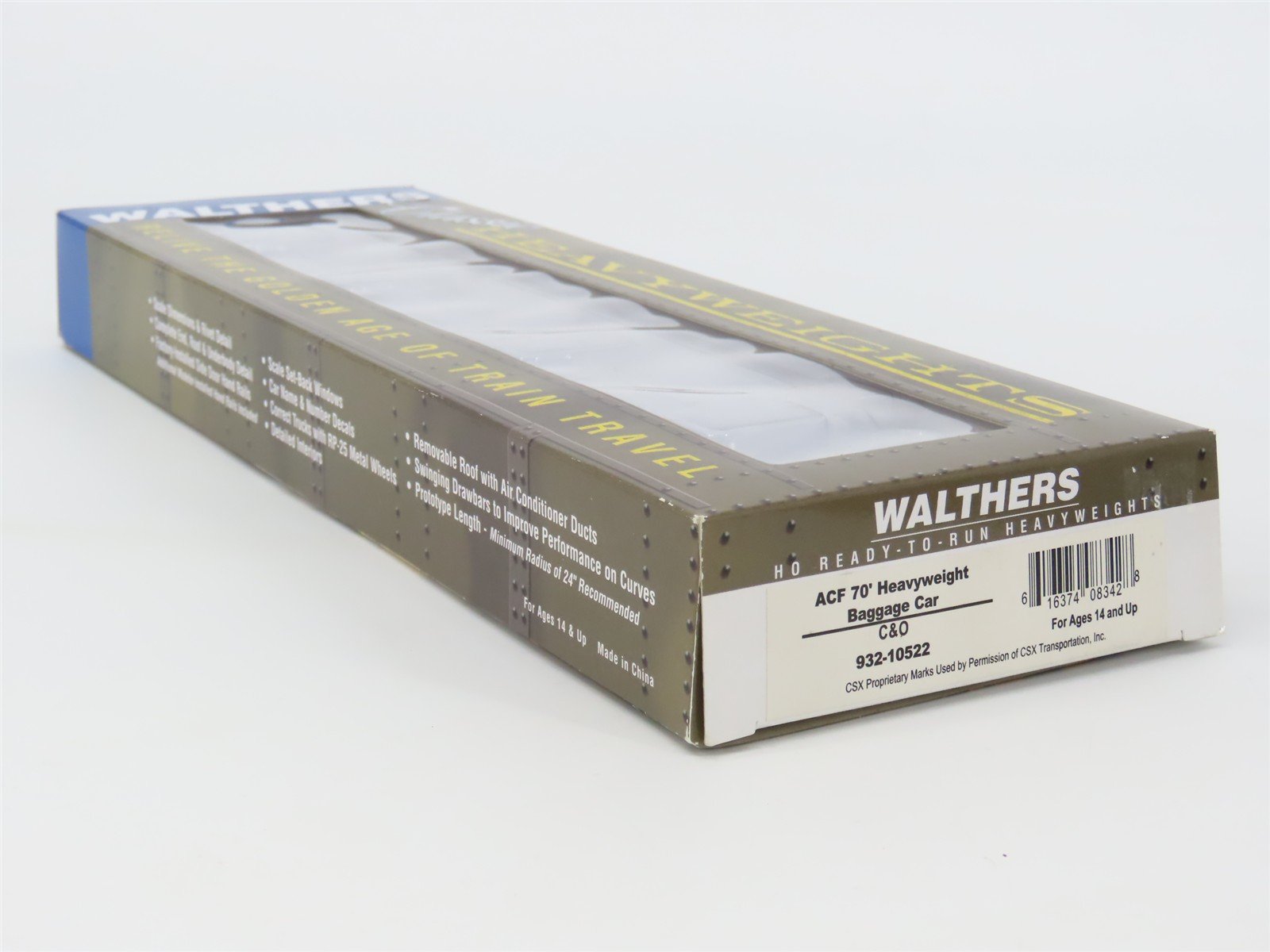 HO Walthers 932-10522 C&O Chesapeake & Ohio 70' Heavyweight Baggage Passenger