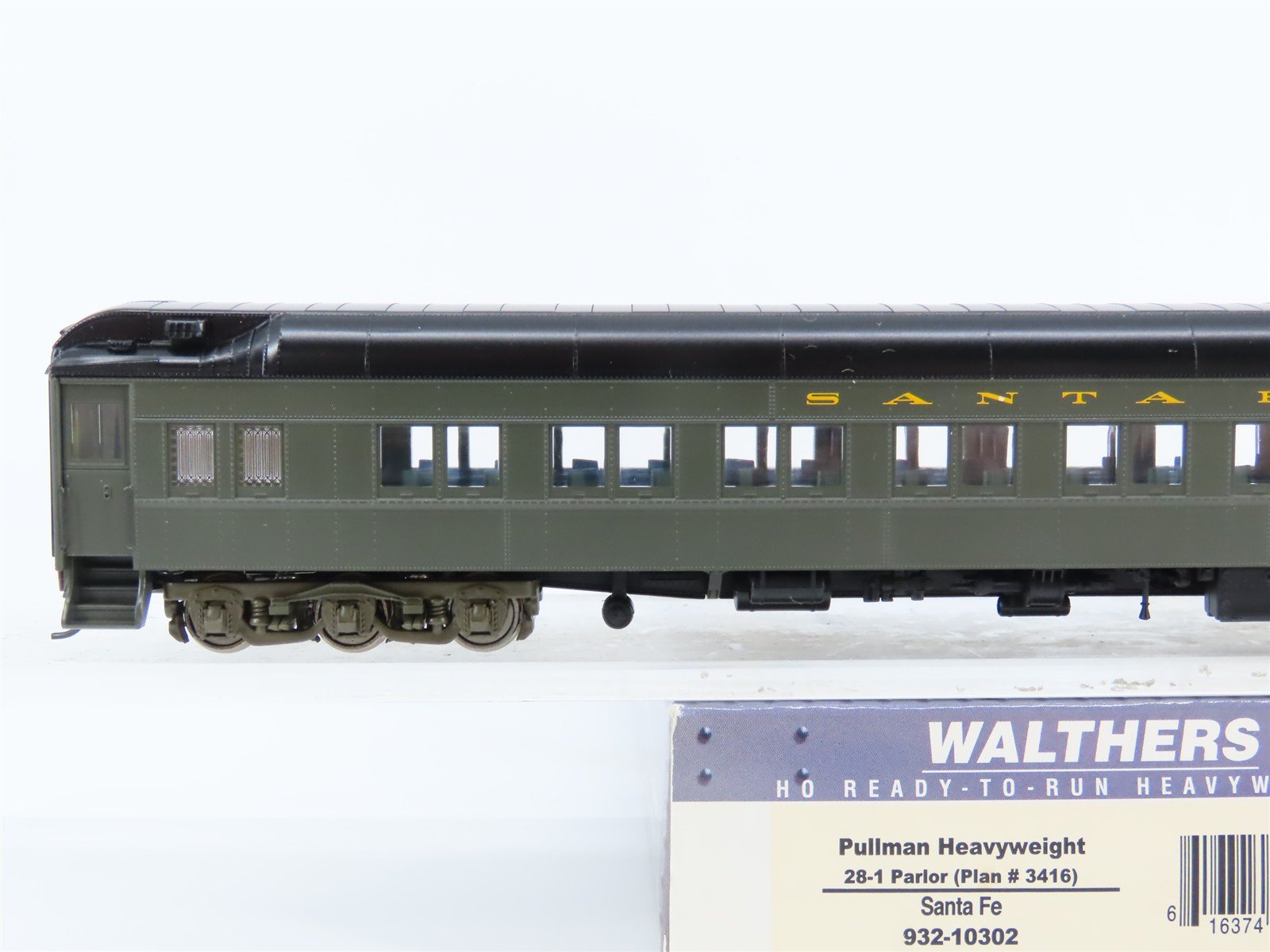 HO Walthers 932-10302 ATSF Santa Fe Pullman Heavyweight 28-1 Parlor Passenger