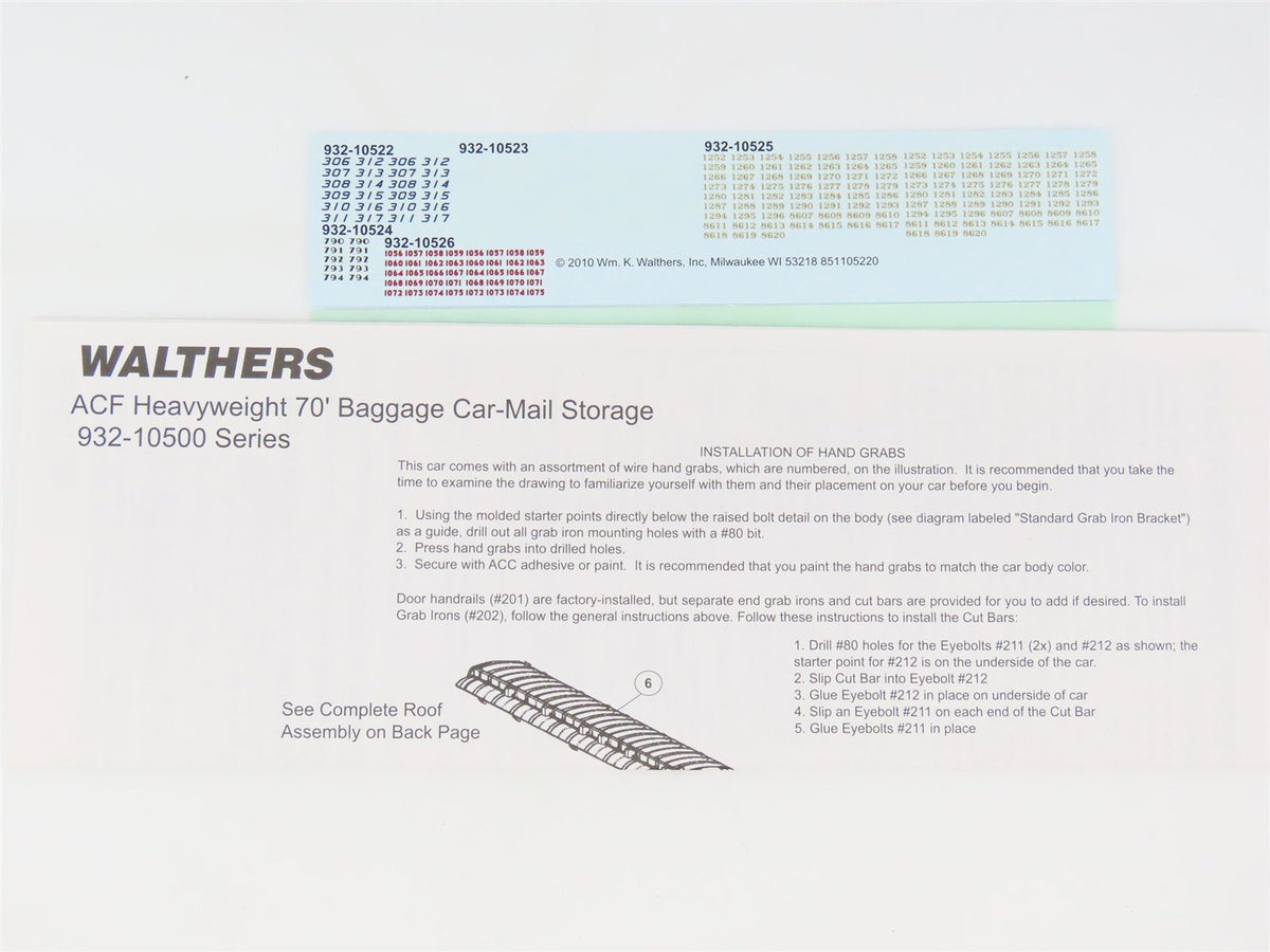 HO Walthers 932-10522 C&amp;O Chesapeake &amp; Ohio 70&#39; Heavyweight Baggage Passenger