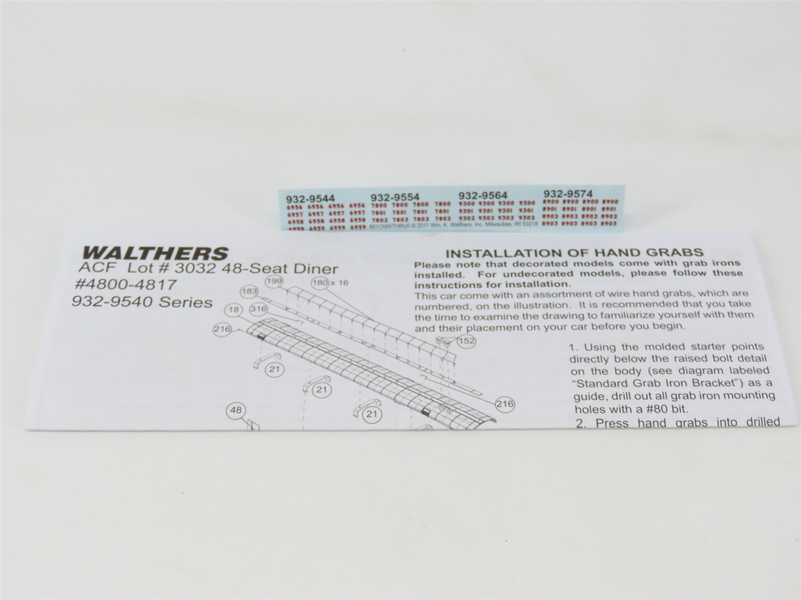 HO Scale Walthers 932-9544 CNW 
