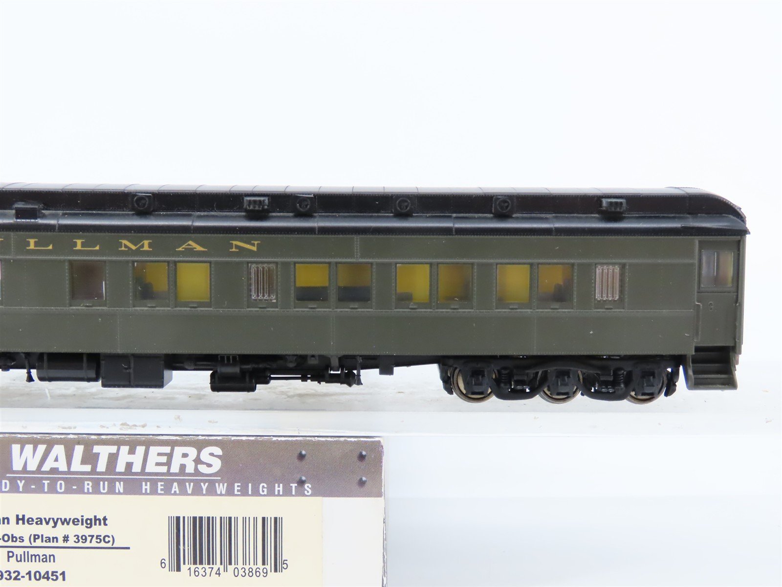 HO Scale Walthers 932-10451 Pullman Heavyweight Solarium-Obs Passenger Car