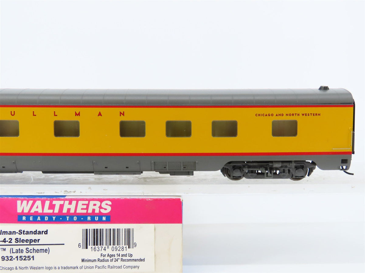 HO Walthers 932-15251 CNW (Late) &quot;UP Paint&quot; Pullman 4-4-2 Sleeper Passenger