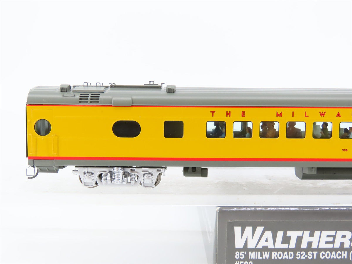 HO Walthers Proto 920-9160 MILW &quot;Cannonball&quot; 85&#39; Coach Passenger #508 w/Lighting