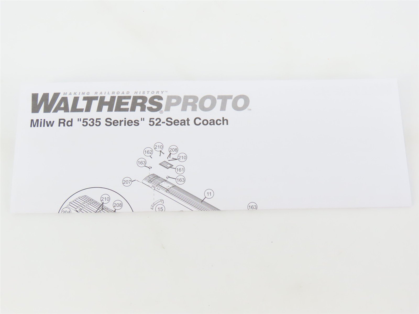 HO Walthers Proto 920-9143 MILW Hiawatha 85' Coach Passenger #540 w/ Lighting