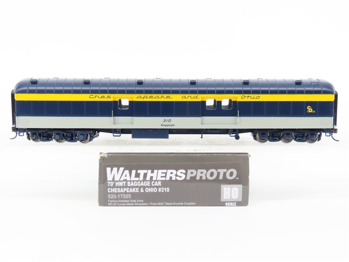 HO Walthers Proto 920-17505 C&amp;O Chesapeake &amp; Ohio 70&#39; Baggage Passenger #310