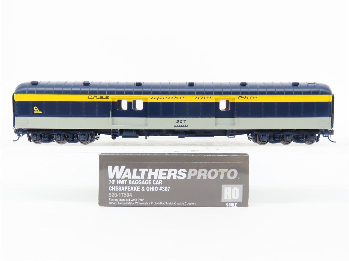 HO Walthers Proto 920-17504 C&amp;O Chesapeake &amp; Ohio 70&#39; Baggage Passenger #307