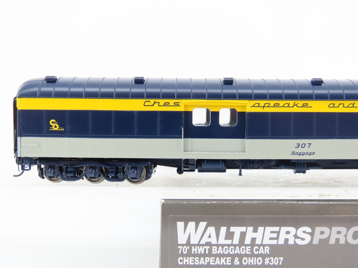 HO Walthers Proto 920-17504 C&amp;O Chesapeake &amp; Ohio 70&#39; Baggage Passenger #307