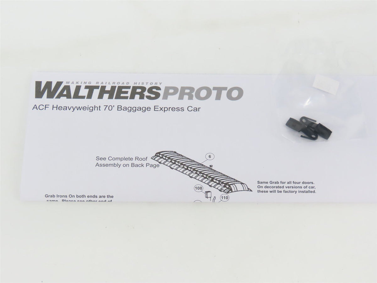 HO Walthers Proto 920-17502 C&amp;O Chesapeake &amp; Ohio 70&#39; Baggage Passenger #312