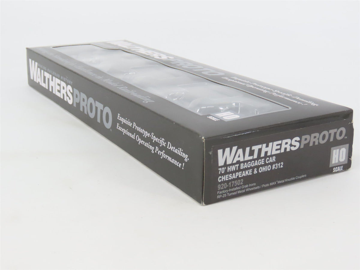 HO Walthers Proto 920-17502 C&amp;O Chesapeake &amp; Ohio 70&#39; Baggage Passenger #312