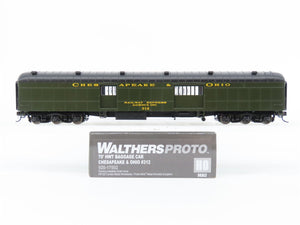 HO Walthers Proto 920-17502 C&O Chesapeake & Ohio 70' Baggage Passenger #312