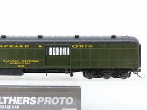 HO Walthers Proto 920-17502 C&O Chesapeake & Ohio 70' Baggage Passenger #312