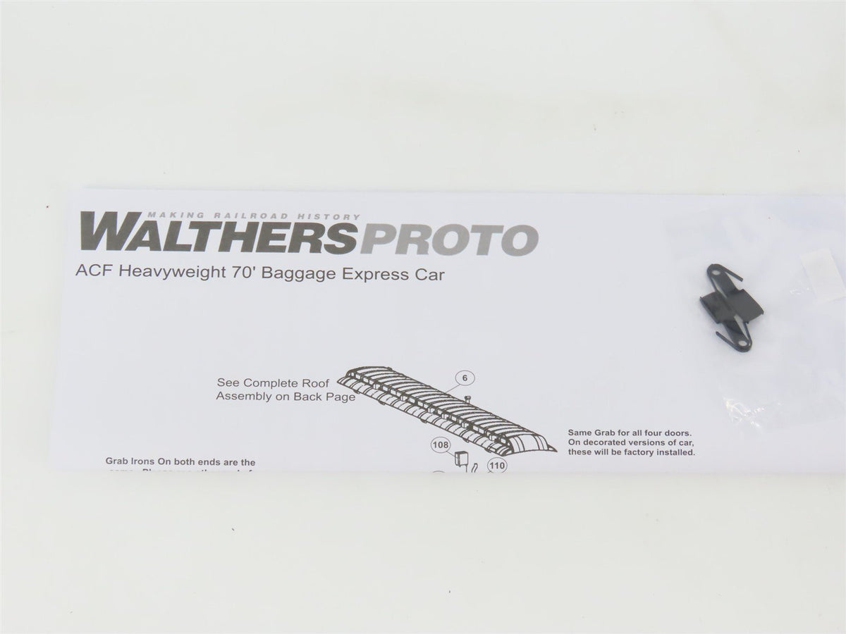HO Walthers Proto 920-17502 C&amp;O Chesapeake &amp; Ohio 70&#39; Baggage Passenger #312