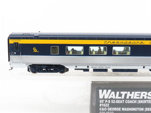 HO Walthers Proto 920-9522 C&O 85' P-S 52-Seat Coach Passenger Car #1622 wLights