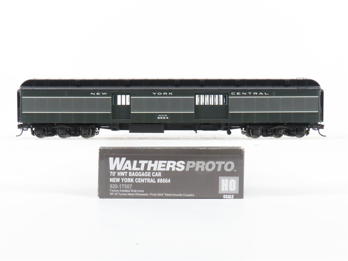 HO Scale Walthers Proto 920-17507 NYC 70&#39; HWT Baggage Passenger Car #8664