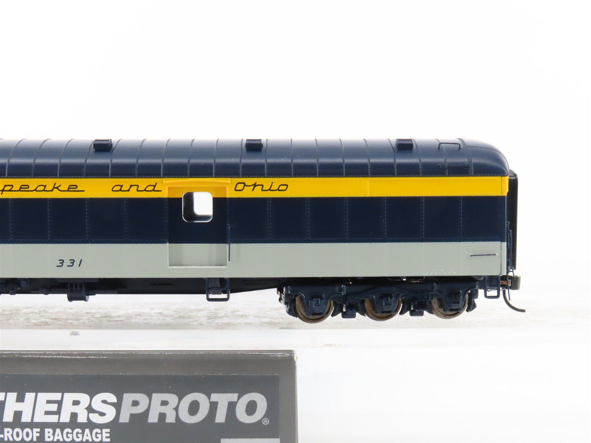 HO Scale Walthers Proto 920-9511 C&amp;O Railway 70&#39; ACF Baggage Passenger Car #331