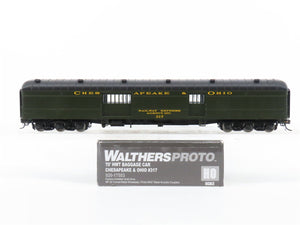 HO Scale Walthers Proto 920-17503 C&O Railway 70' HWT Baggage Passenger Car #317