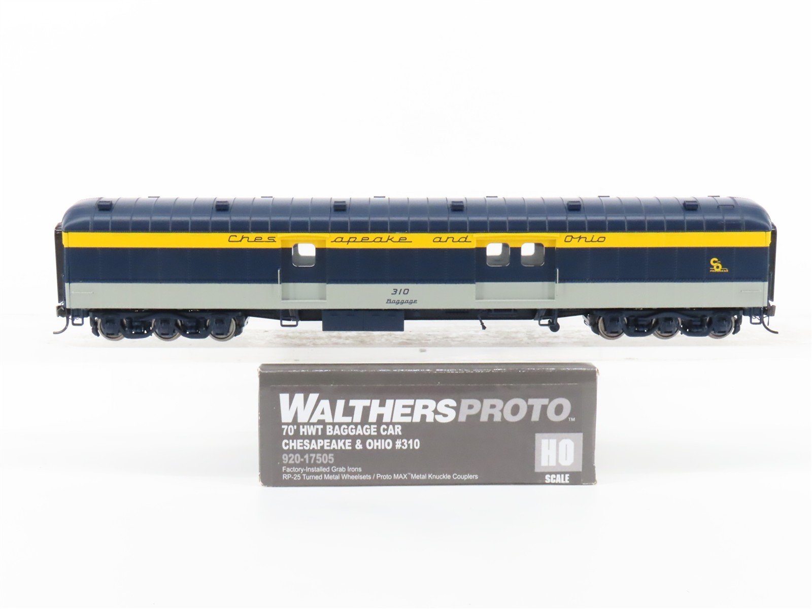 HO Scale Walthers Proto 920-17505 C&O 70' HWT Baggage Passenger Car #310