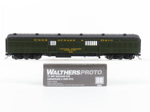 HO Scale Walthers Proto 920-17502 C&O Railway 70' HWT Baggage Passenger Car #312