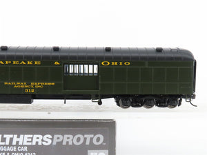 HO Scale Walthers Proto 920-17502 C&O Railway 70' HWT Baggage Passenger Car #312