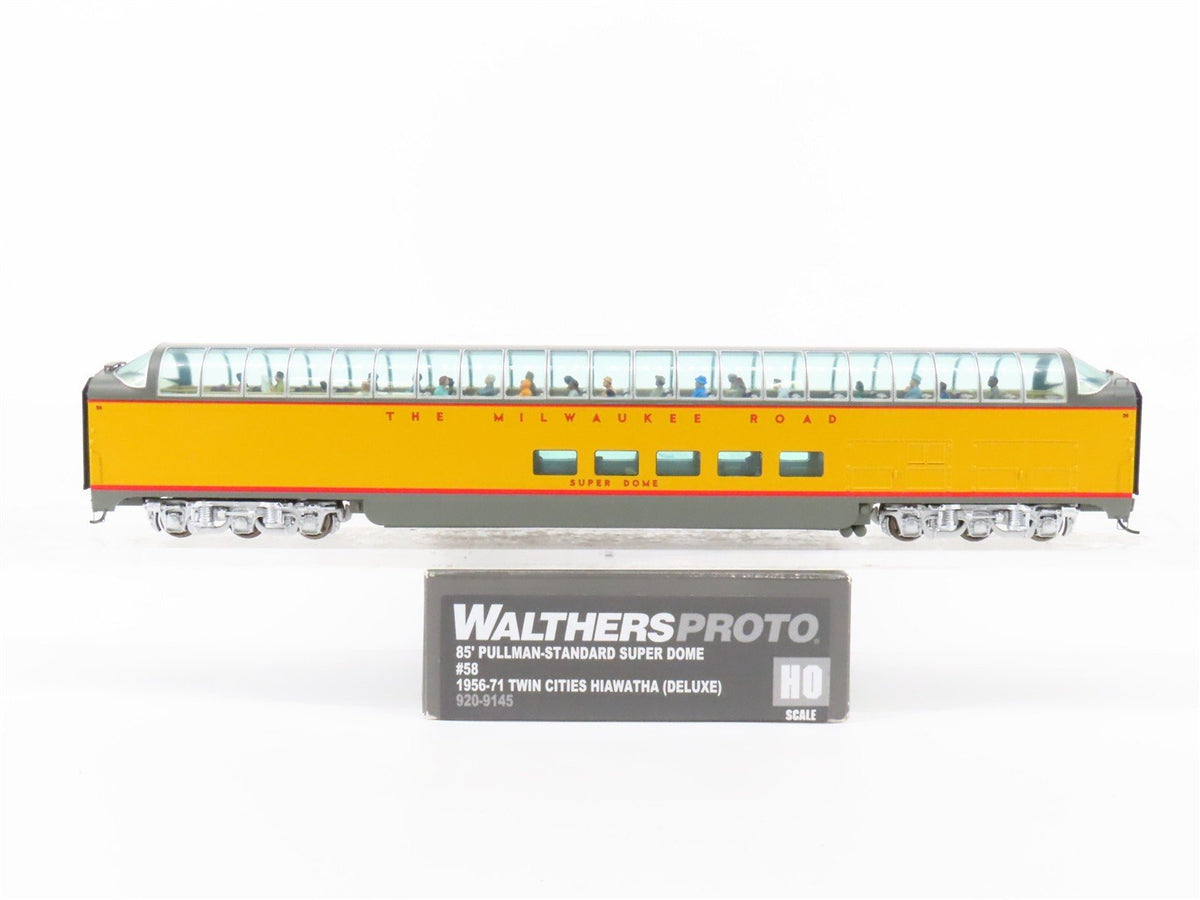 HO Scale Walthers Proto 920-9145 MILW 85&#39; Super Dome Passenger Car #58