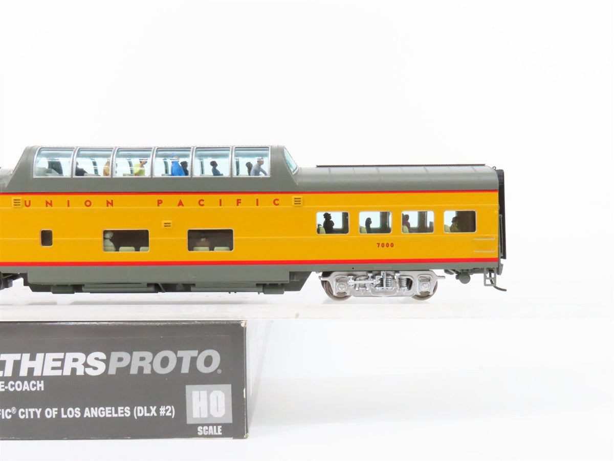HO Walthers Proto 920-9563 UP 85&#39; ACF Dome-Coach Passenger Car #7000 w/ Lights