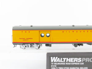 HO Walthers Proto 920-9141 MILW 75' Express Baggage Passenger Car #1318 w/Lights