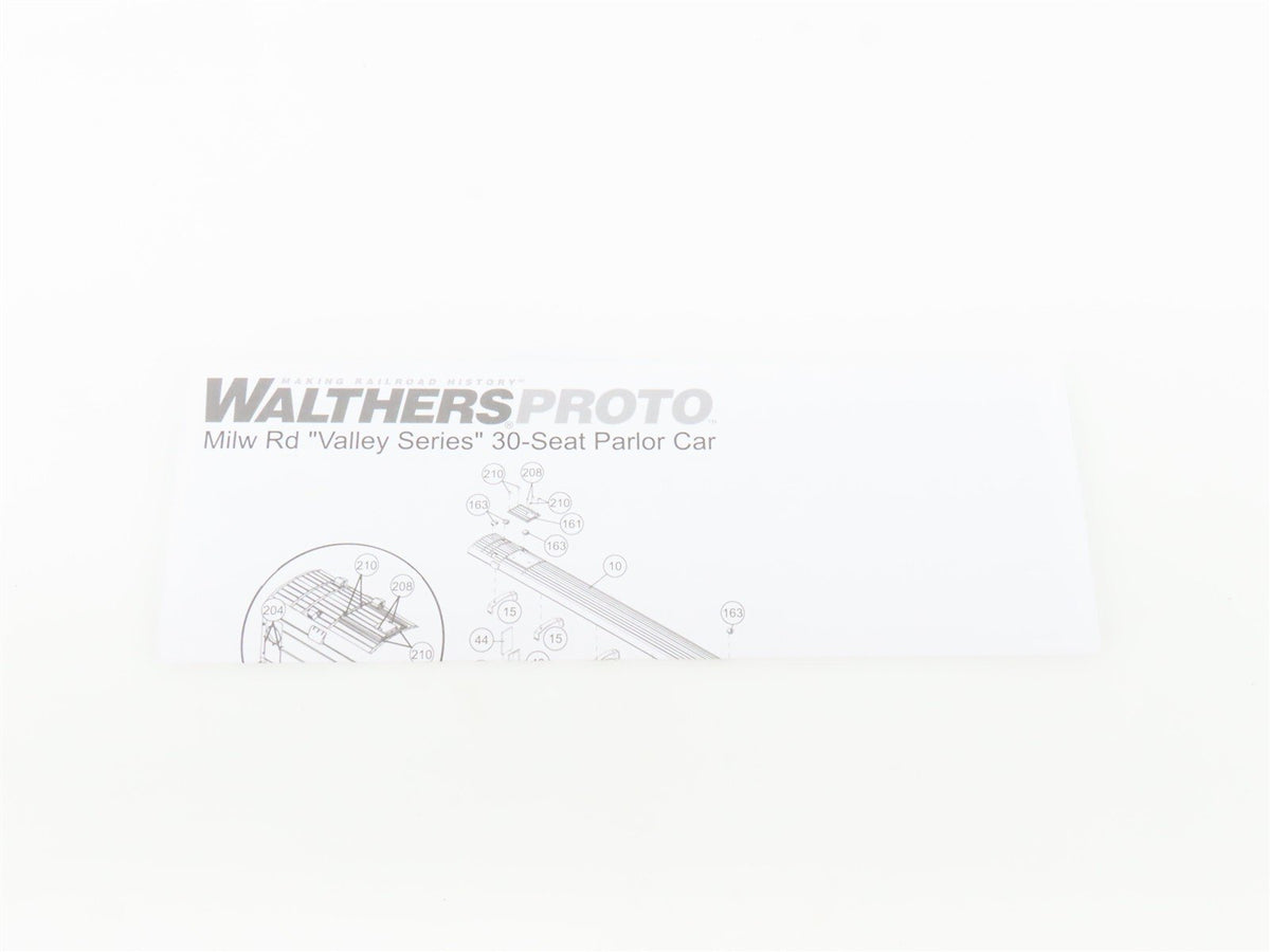 HO Walthers Proto 920-9137 MILW 85&#39; 30Seat Parlor Passenger Car Wisconsin Valley