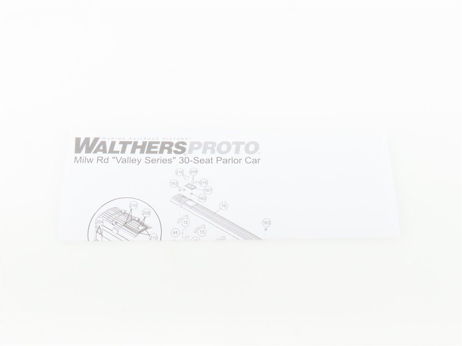 HO Walthers Proto 920-9137 MILW 85' 30Seat Parlor Passenger Car Wisconsin Valley