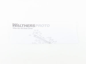 HO Walthers Proto 920-9144 MILW 85' 48-Seat Diner Passenger Car #122 w/ Lights