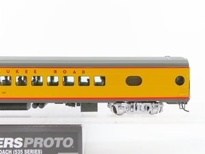 HO Walthers Proto 920-9151 MILW 85' 52-Seat Coach Passenger Car #343 w/ Lights
