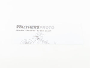 HO Walthers Proto 920-9160 MILW 85' 52-Seat Coach Passenger Car #508 w/ Lights