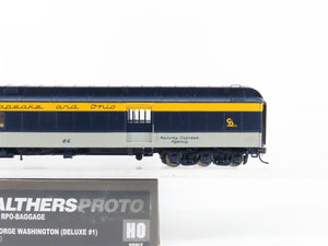 HO Scale Walthers Proto 920-9510 C&O 70' HWT RPO-Baggage Passenger Car #86