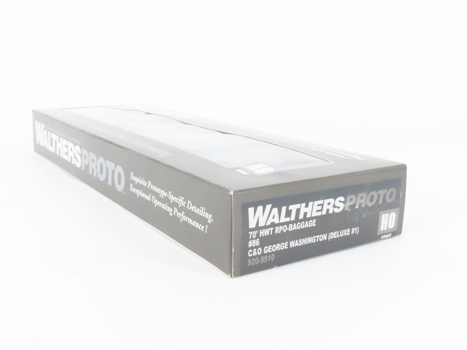 HO Scale Walthers Proto 920-9510 C&O 70' HWT RPO-Baggage Passenger Car #86