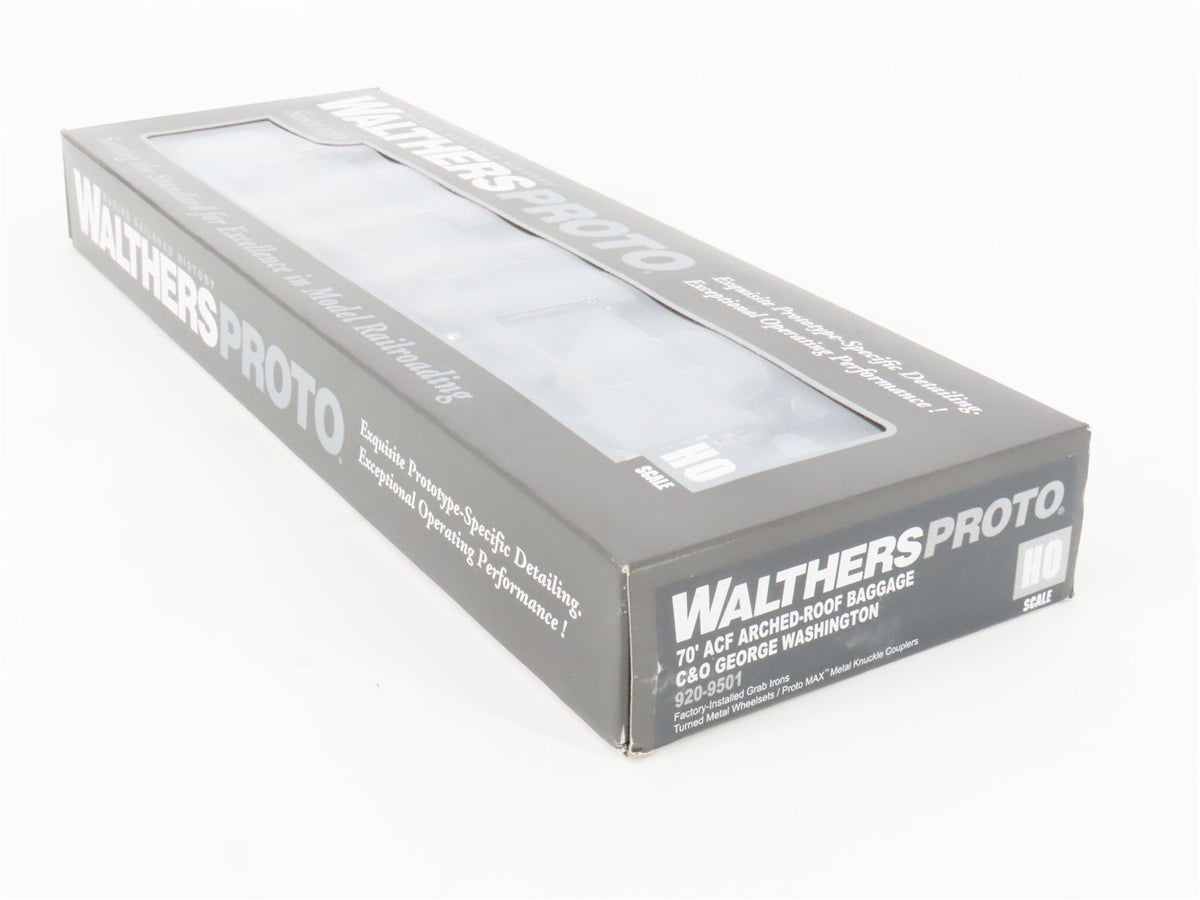HO Scale Walthers Proto 920-9501 C&amp;O Railway 70&#39; ACF Baggage Passenger Car