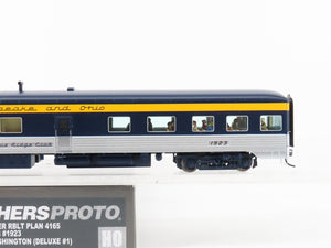 HO Walthers Proto 920-9516 C&O 85' P-S Dorm-Diner Passenger Car #2606 w/ Lights