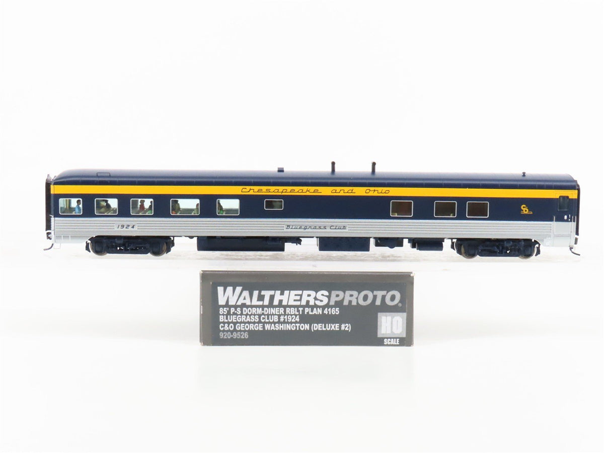 HO Scale Walthers 920-9526 C&amp;O 85&#39; P-S Dorm-Diner Plan 4165 Passenger Car #1924