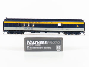 HO Scale Walthers 920-9520 C&O 70' Heavyweight RP-Baggage Passenger Car #89