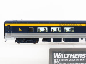 HO Walthers Proto 920-9513 C&O Railway 85' P-S Coach Passenger Car #1618 wLights
